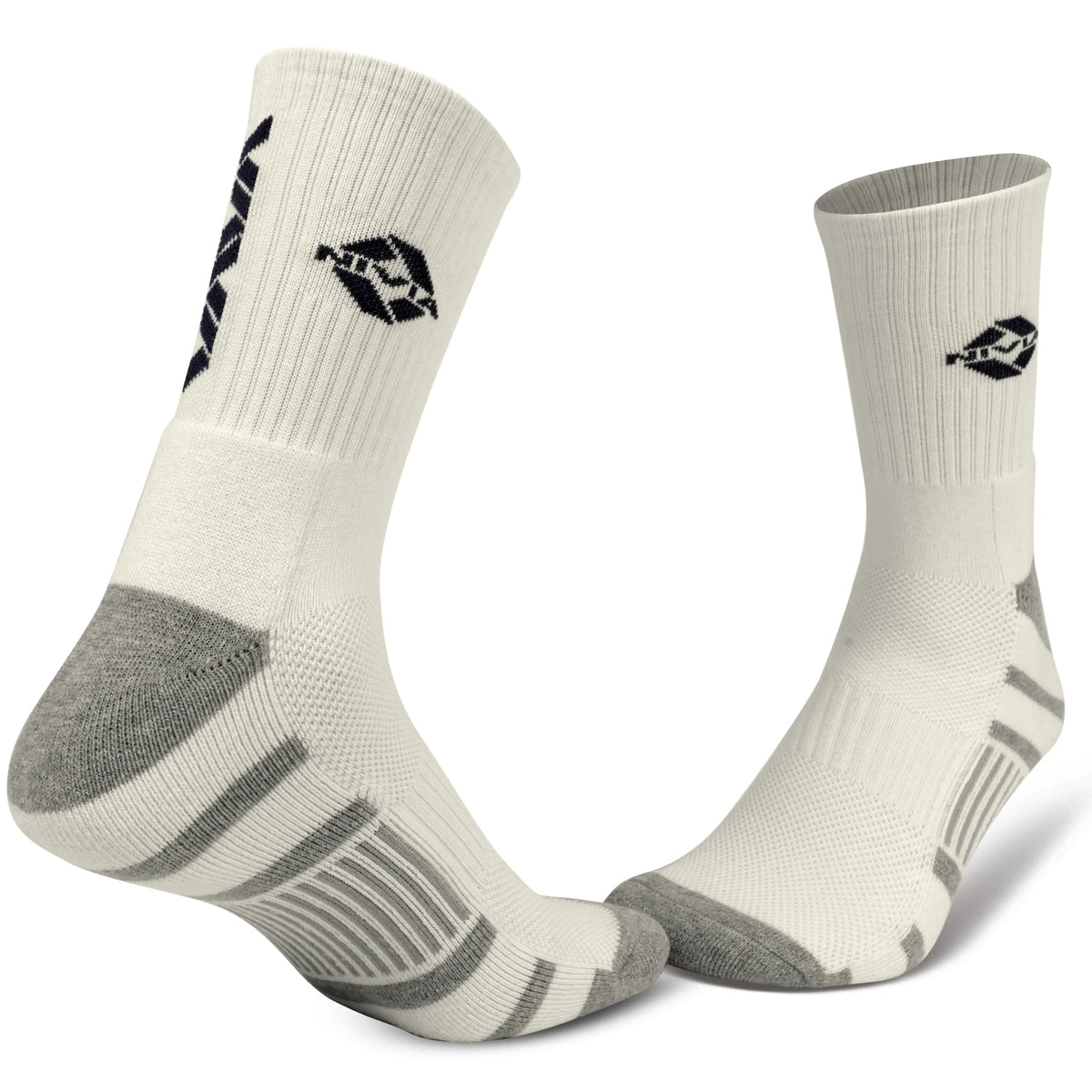 Nivia Cricket Cotton Mid Calf Socks (Off White)