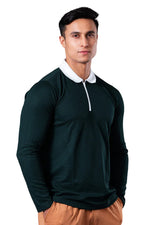 Minimal Buzz Radiance Full Sleeves Zip Polo T- Shirts YT0019