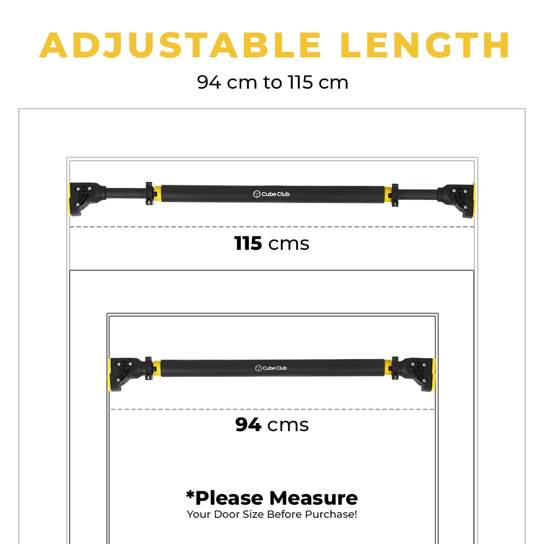 Cube Club Adjustable Pull Up Bar (93 cm - 118 cm)