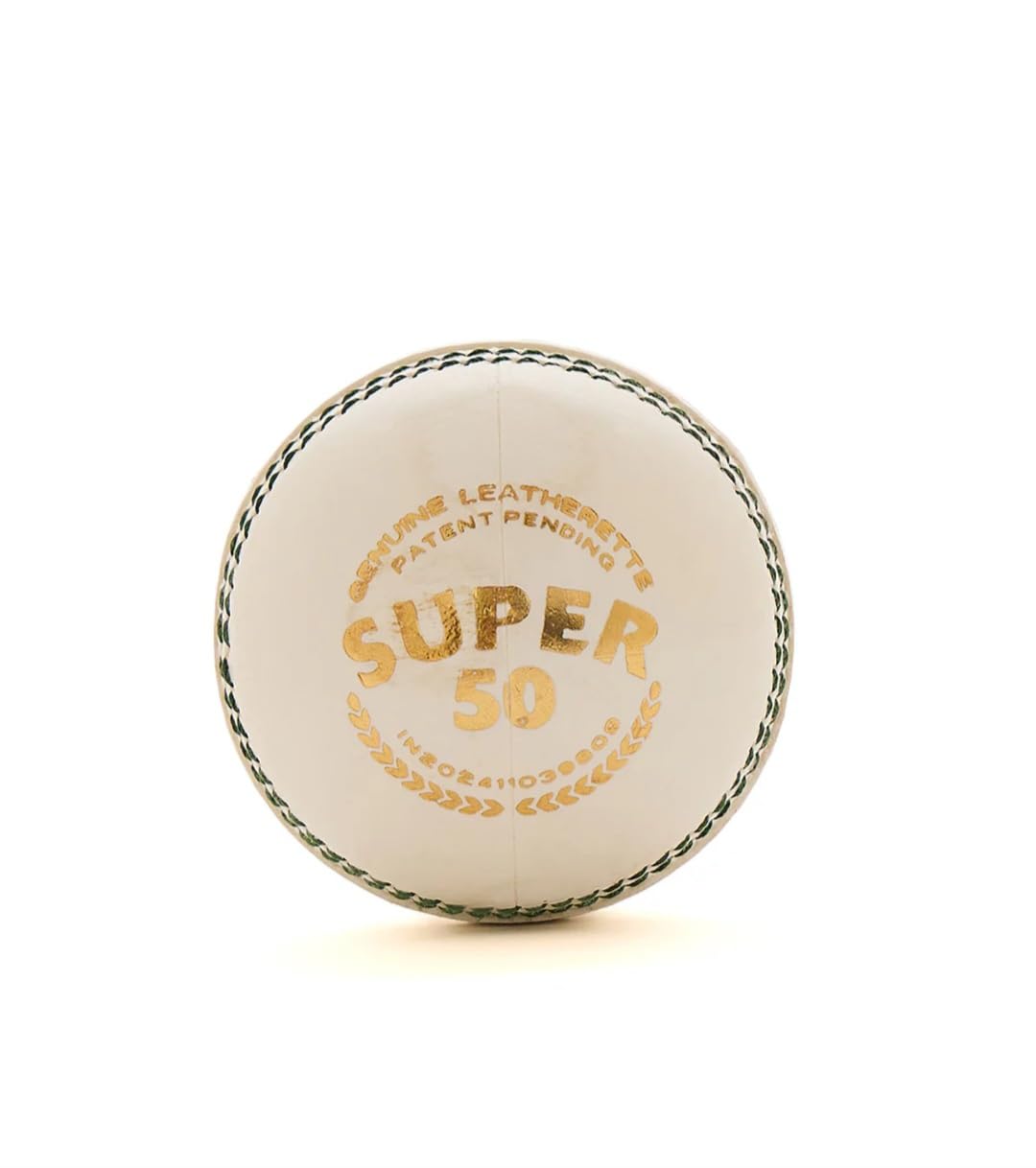SG Super 50 White Leather Ball