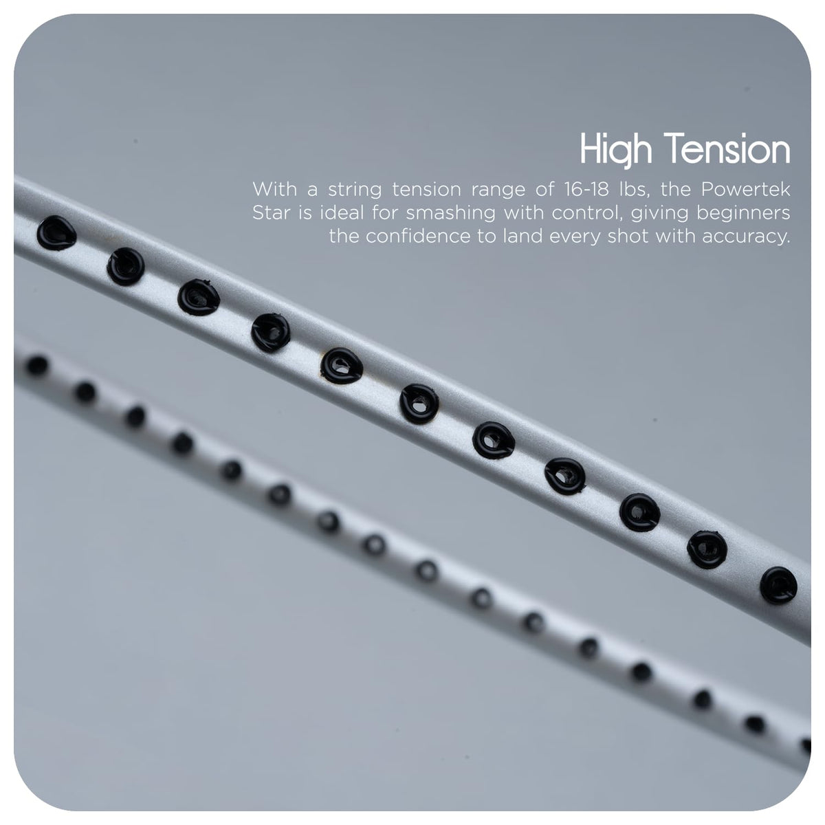 Hundred Powertek Star Badminton Racket With Shuttle Cock (Set of 2)