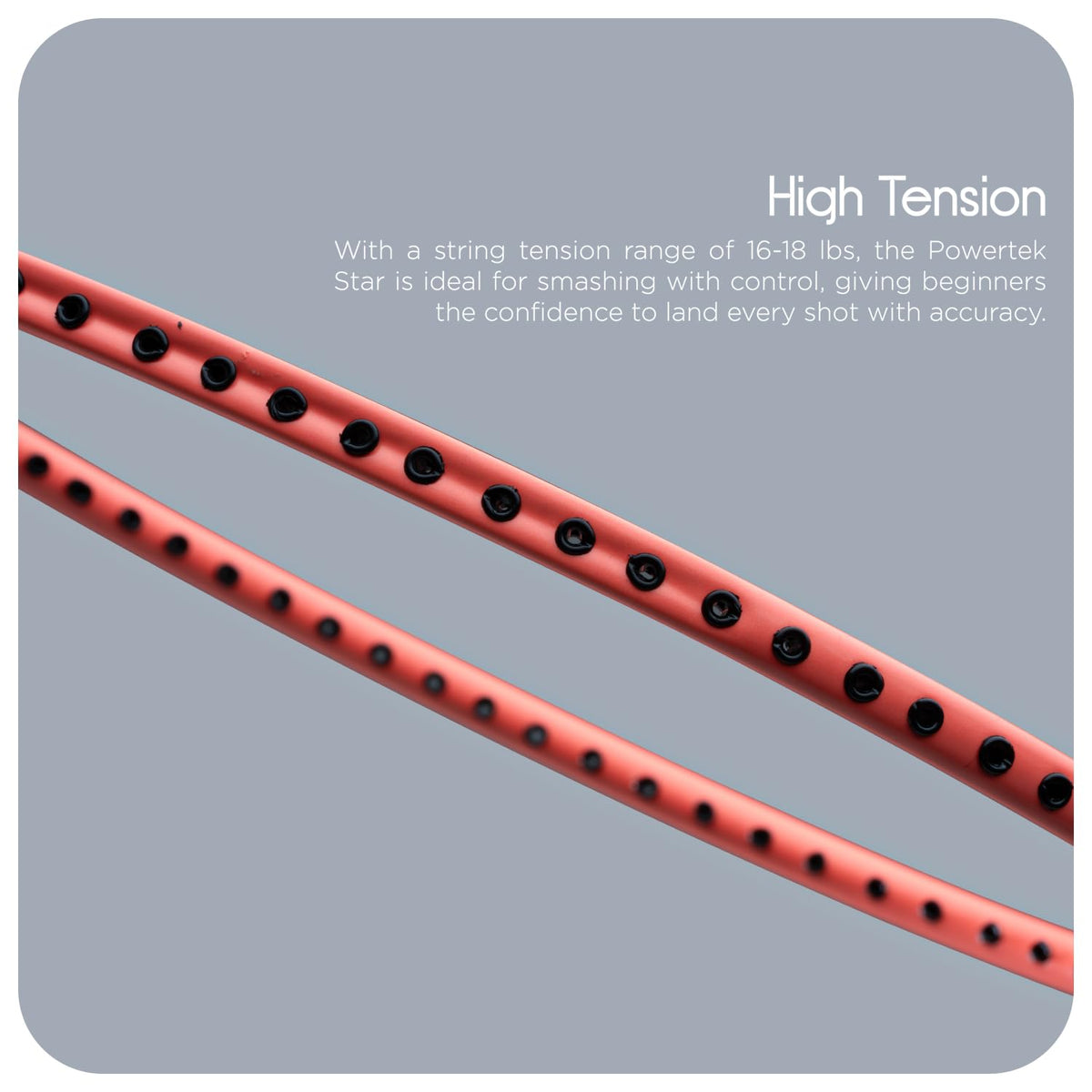 Hundred Powertek Star Badminton Racket With Shuttle Cock (Set of 2)