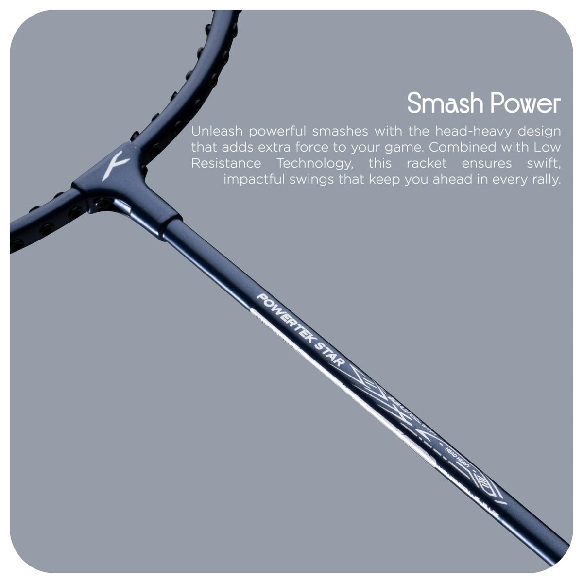 Hundred Powertek Star Badminton Racket With Shuttle Cock (Set of 2)