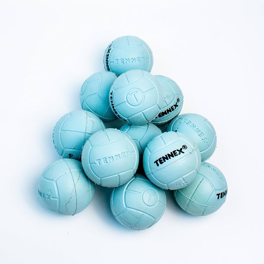 Tennex Cricket Rubber Ball White Colour (Pack of 12)