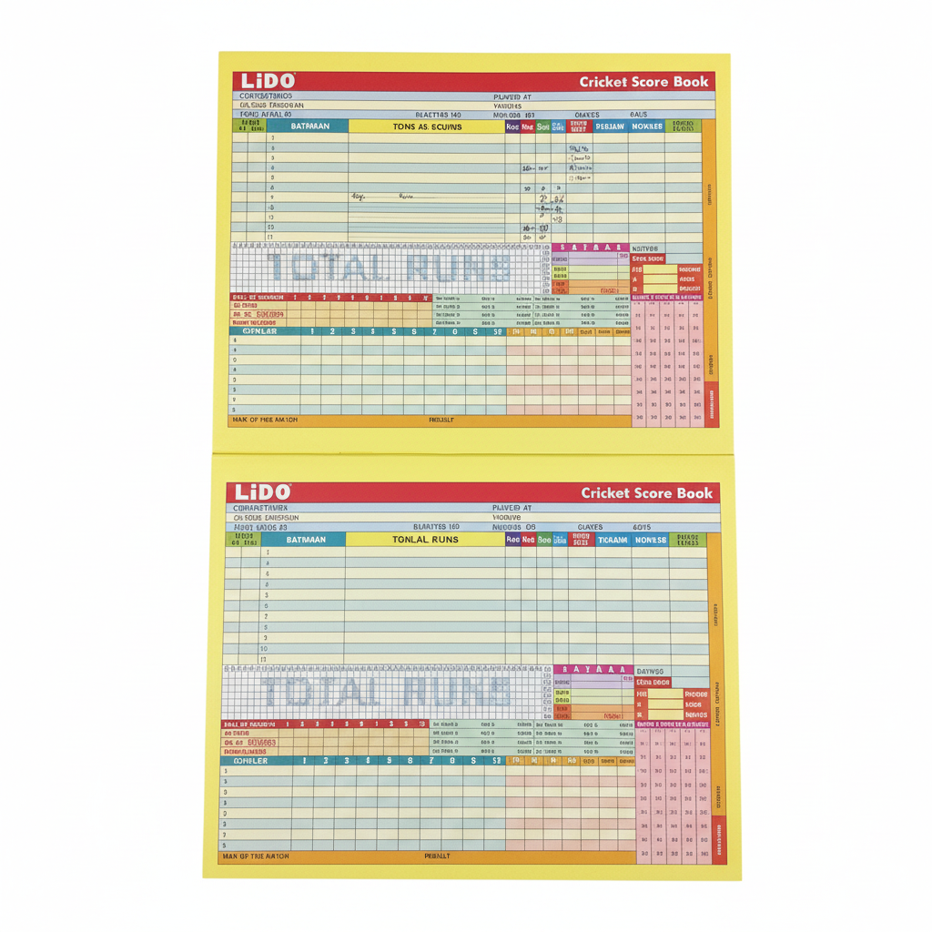 Lido Cricket Score Book 40 Innings