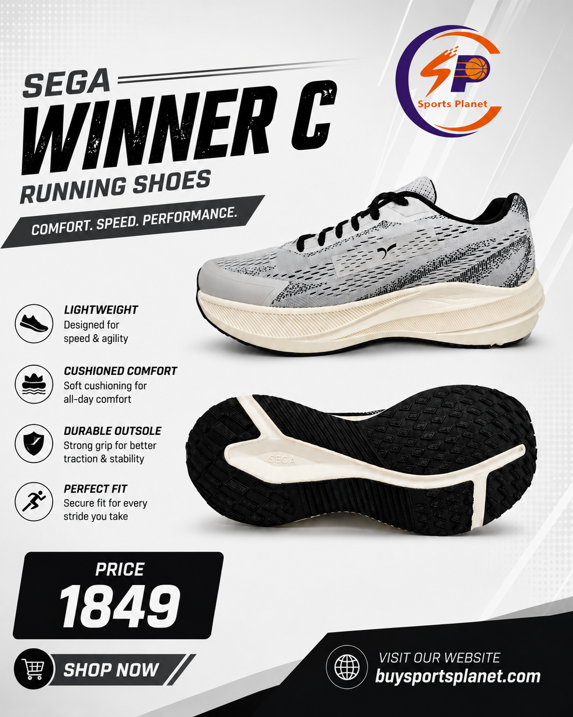 Sega New Winner C Multipurpose Shoes
