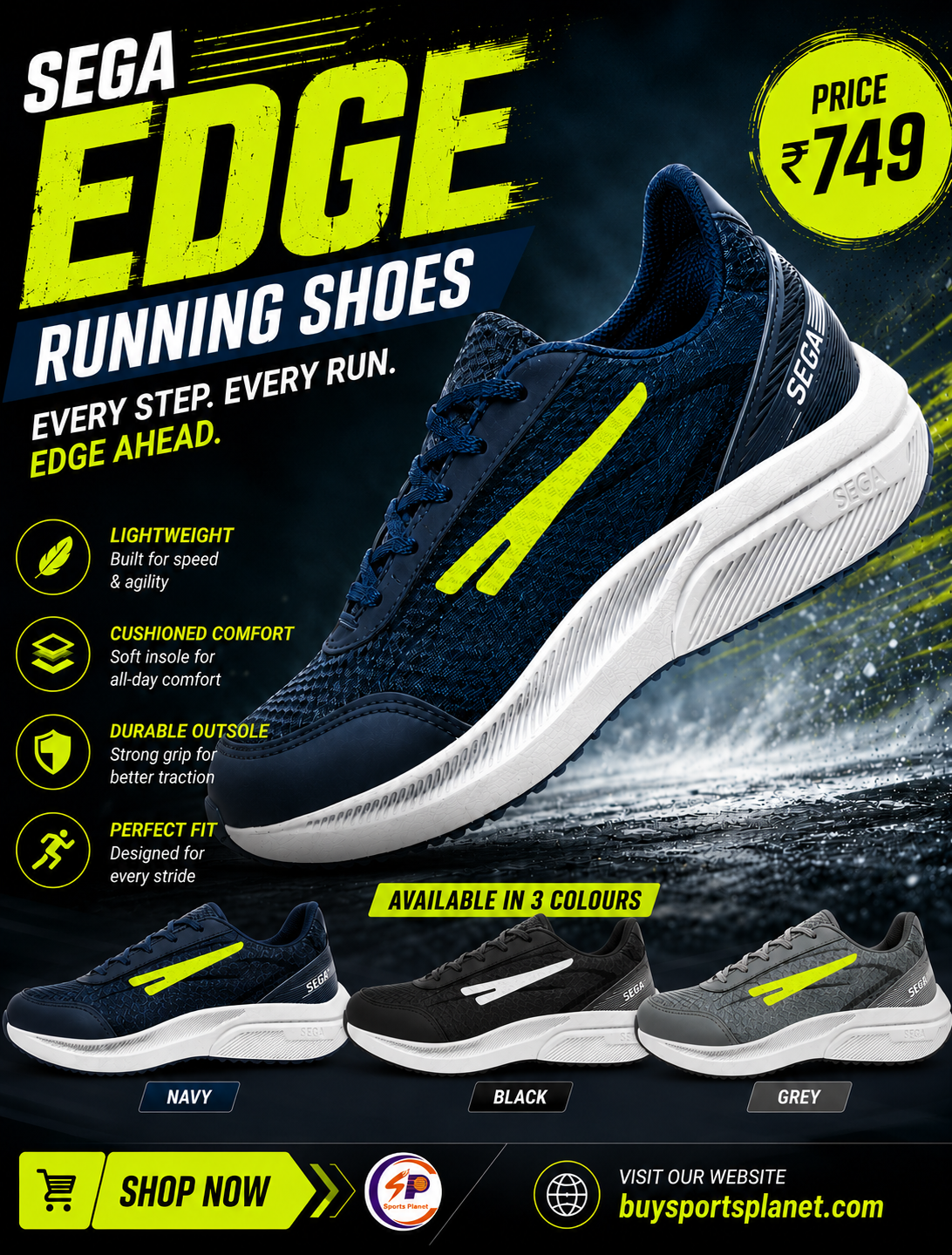 Sega New Edge Multipurpose Shoes