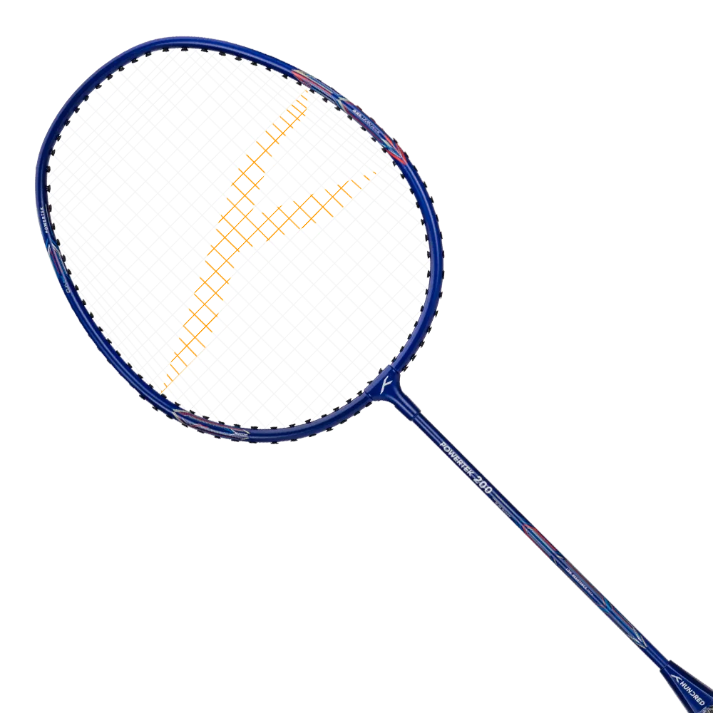 Hundred Powertek 200 badminton racket designed for quick swing control.