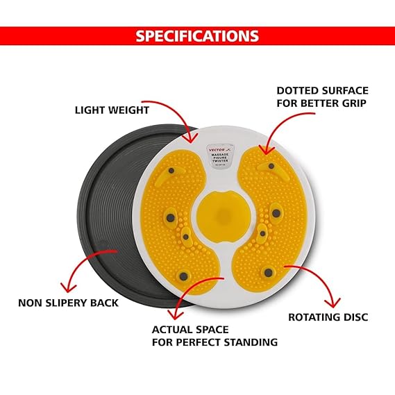 Massage Twister VXF-136 by Vector X Fitness, highlighting its ergonomic design and comfortable grip handles.