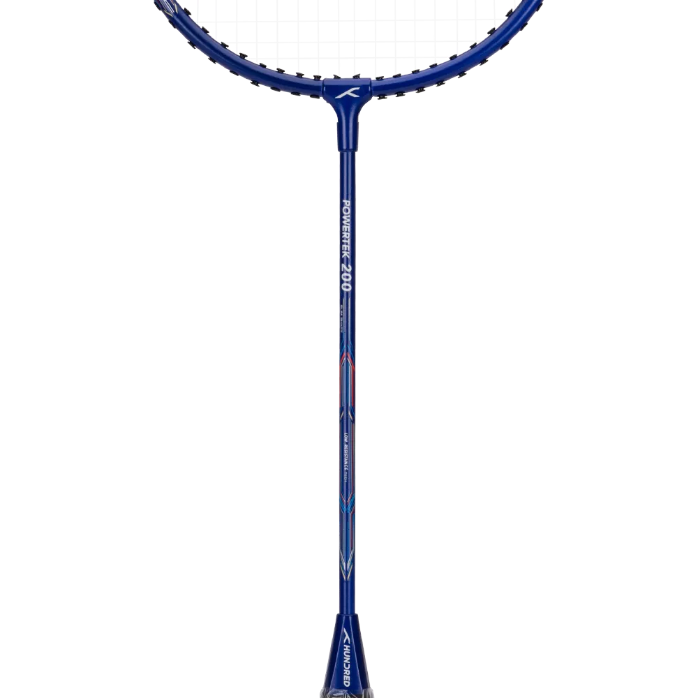 Hundred Powertek 200 badminton racket designed for quick swing control.