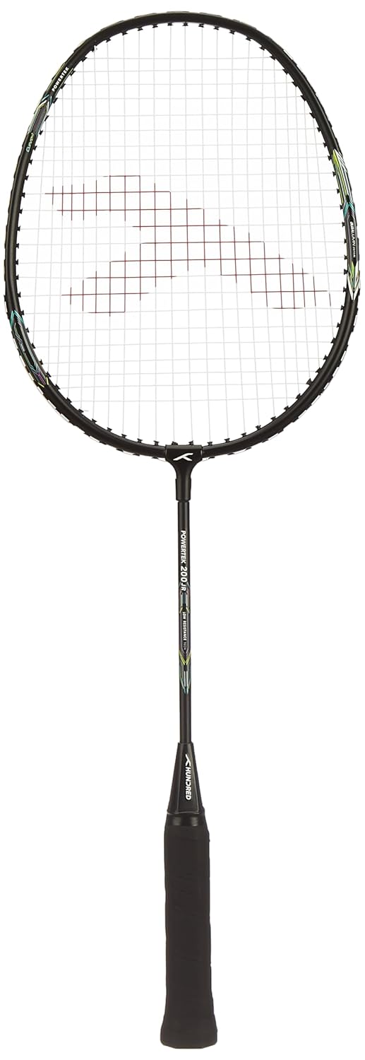 Hundred Powertek 200 badminton racket designed for quick swing control.