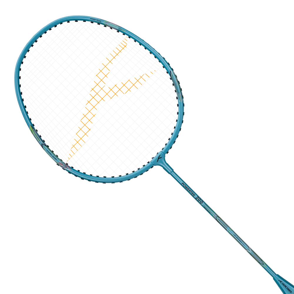 Hundred Powertek 200 badminton racket designed for quick swing control.
