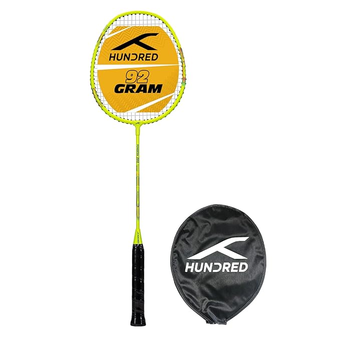 Hundred Powertek 200 badminton racket designed for quick swing control.