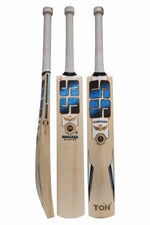 SS GG Smacker SH Cricket Bat made from high-grade willow, showcasing its extended handle and thick blade profile.