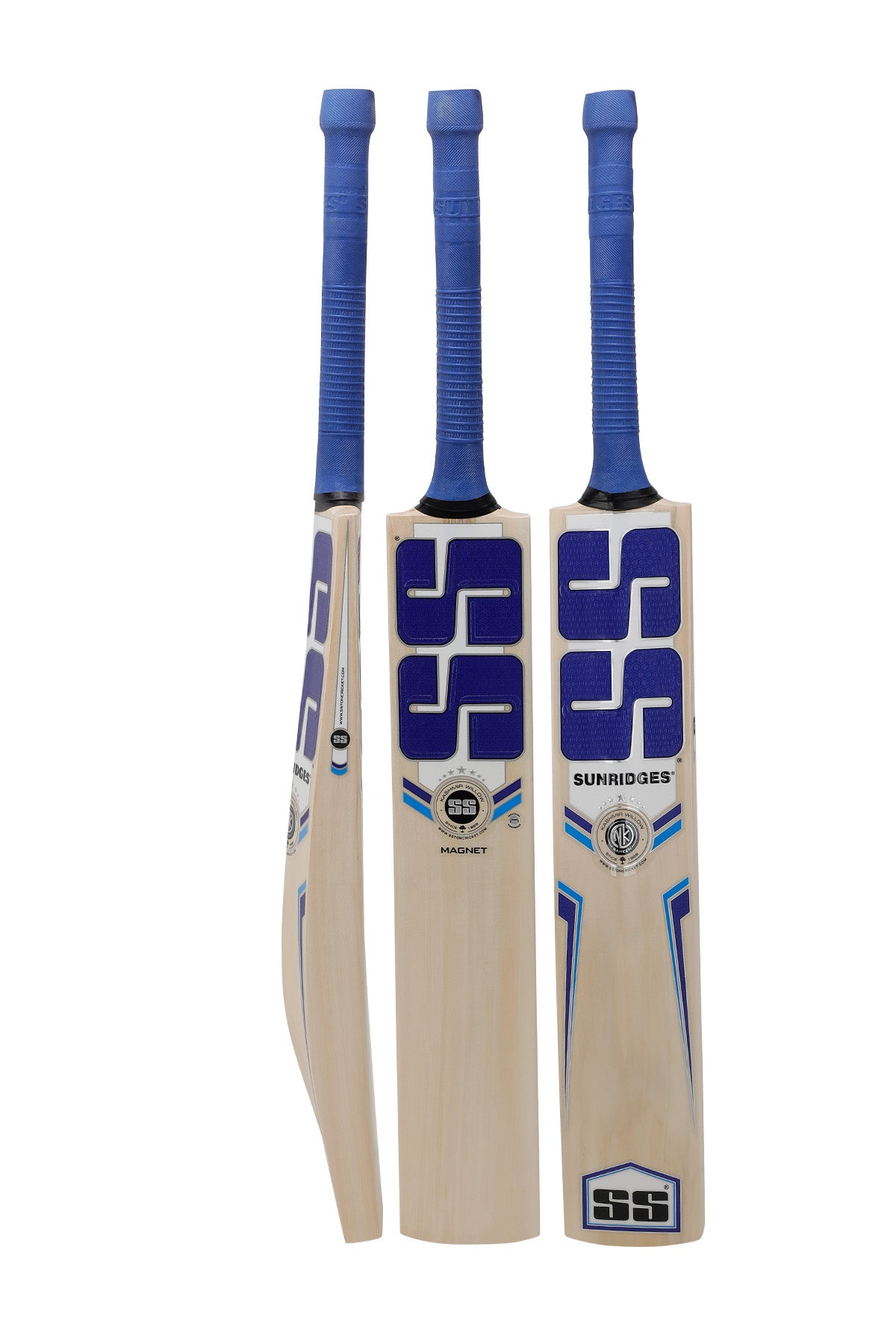 SS Magnet SH Cricket Bat made from budget-friendly Kashmir willow, featuring a traditional profile and short handle.