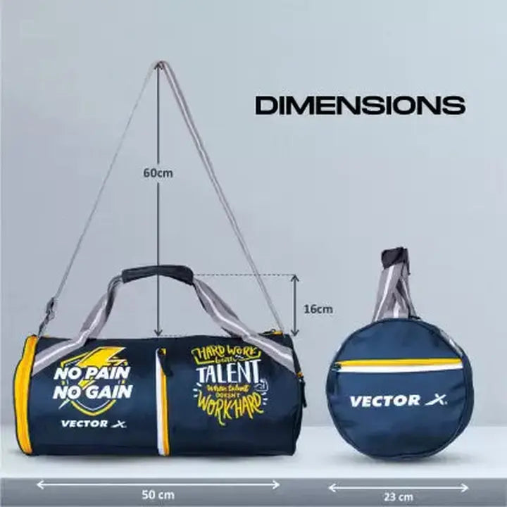VECTOR X No Pain No Gain Gym Bag