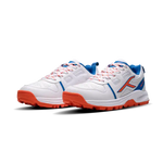 Close-up of Hundred Hyperturf cricket shoes featuring durable sole grip and sleek athletic design.