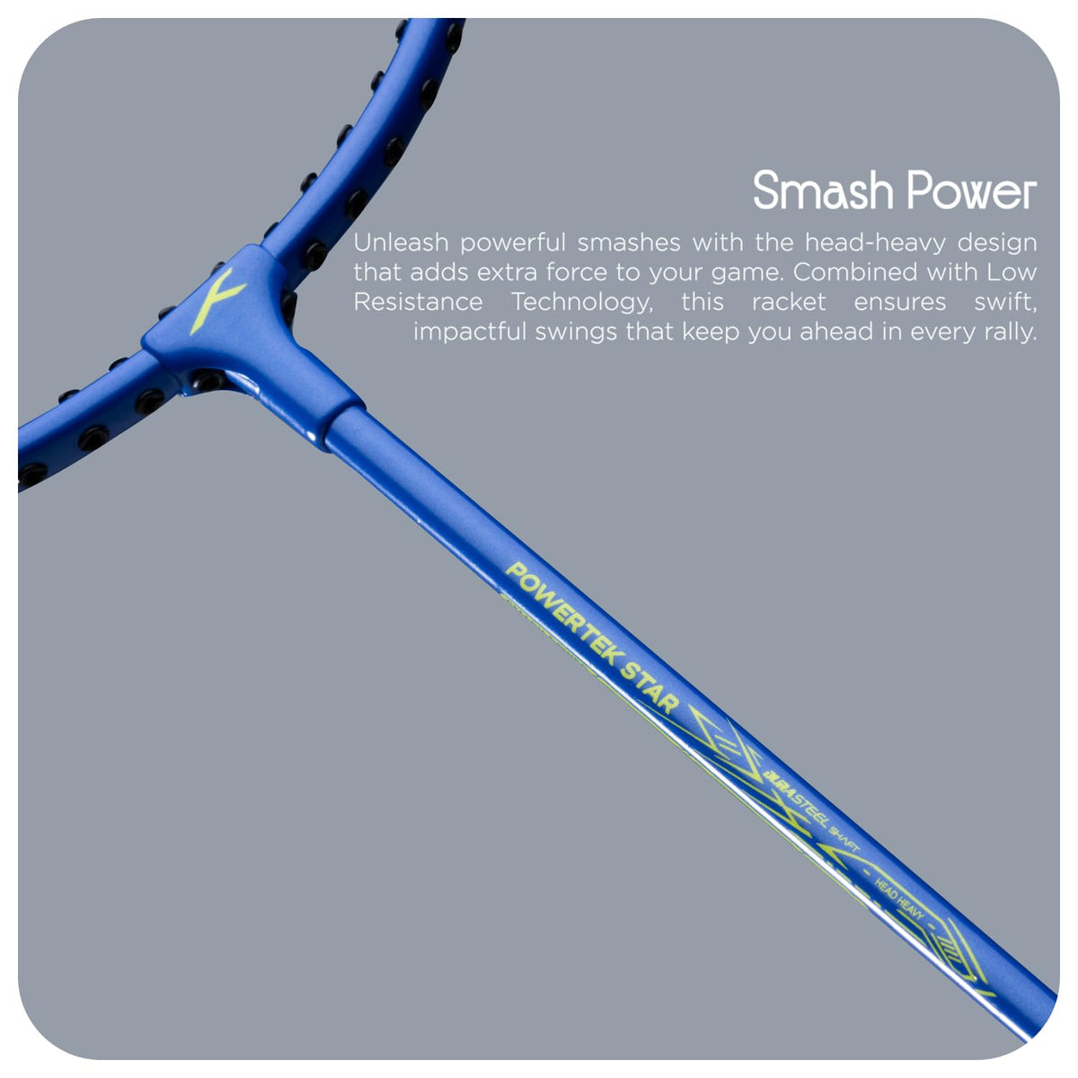 Hundred Powertek Star Badminton Racket With Shuttle Cock (Set of 2)