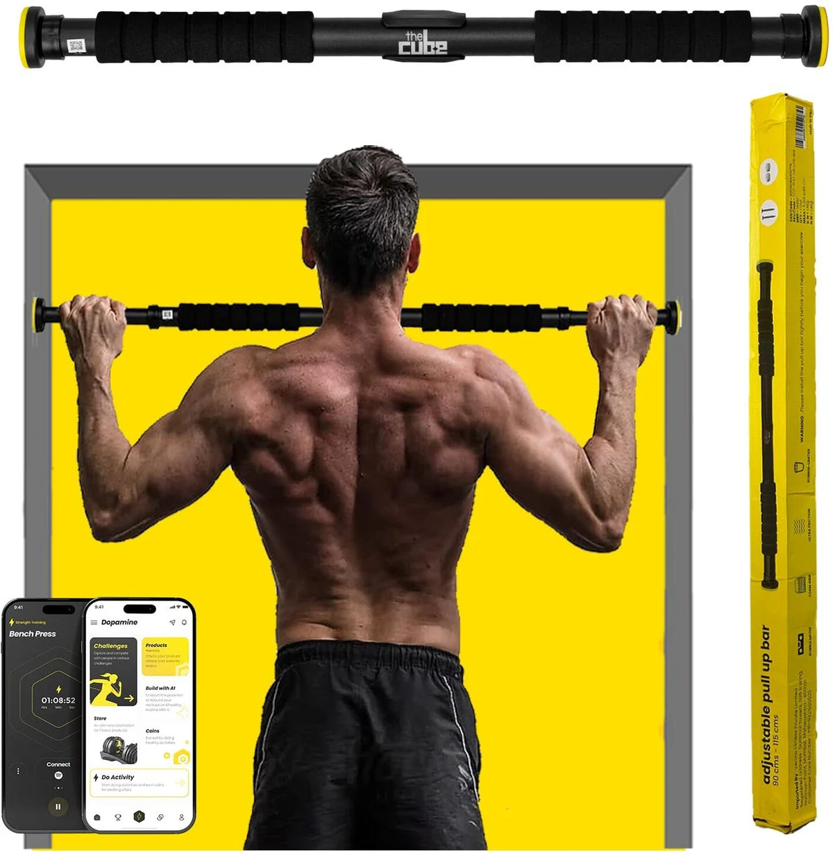 Cube Club Doorway Pull Up Bar Big (L)