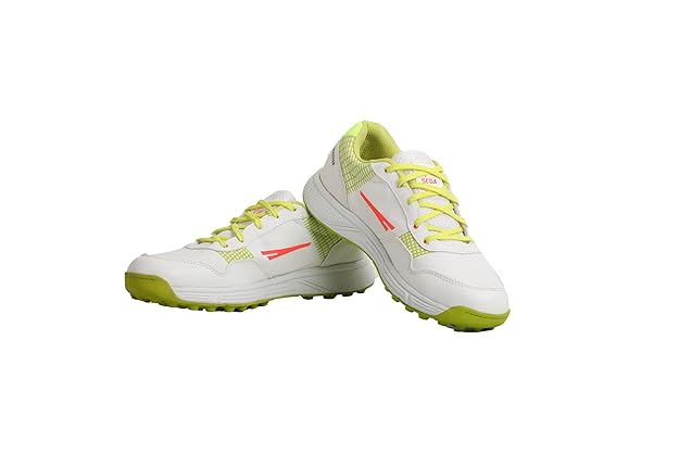 Sega Booster Cricket Shoes Men Boys White Light Green Lightweight