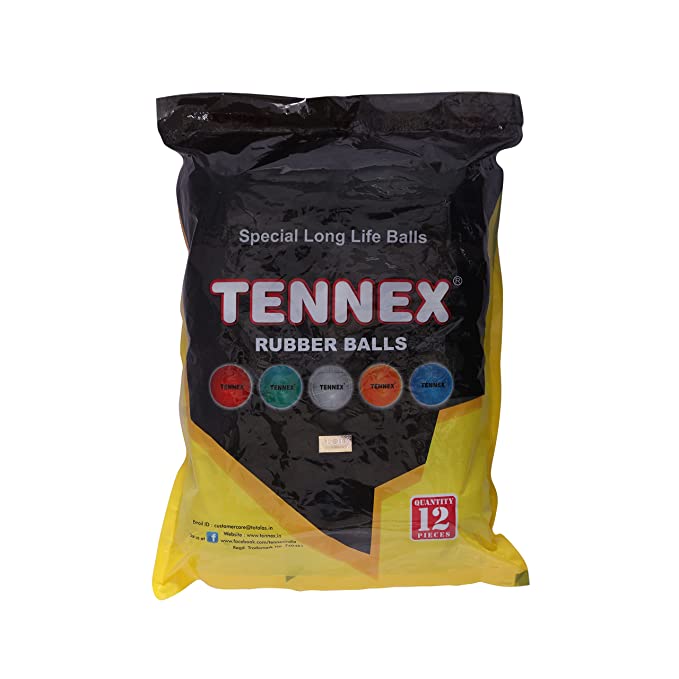 Tennex Rubber Ball Red Cricket Rubber Ball(Pack of 12)