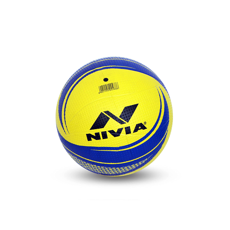 Nivia Craters Moulded Volleyball(Size 4, Yellow/Blue)
