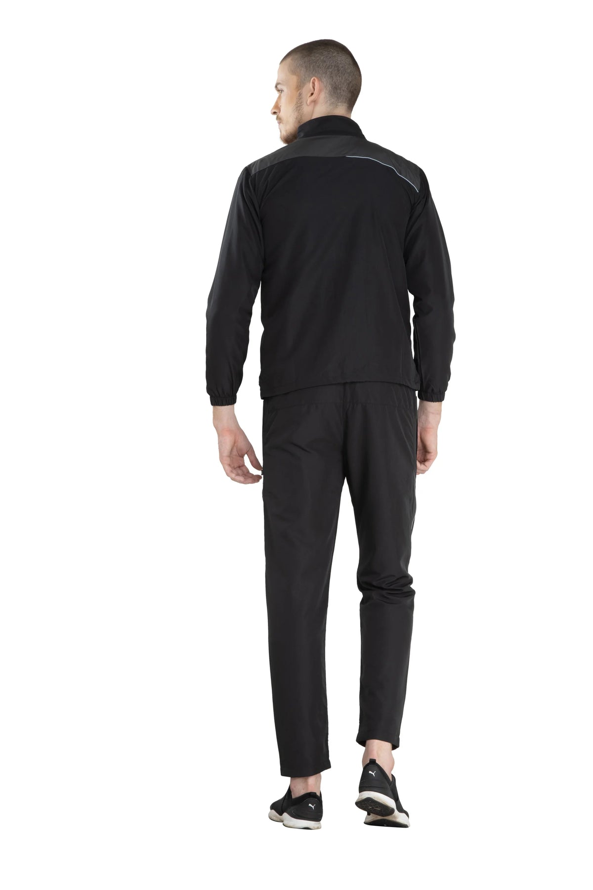 Sport Sun Micro Poly Black Track Suit For Men