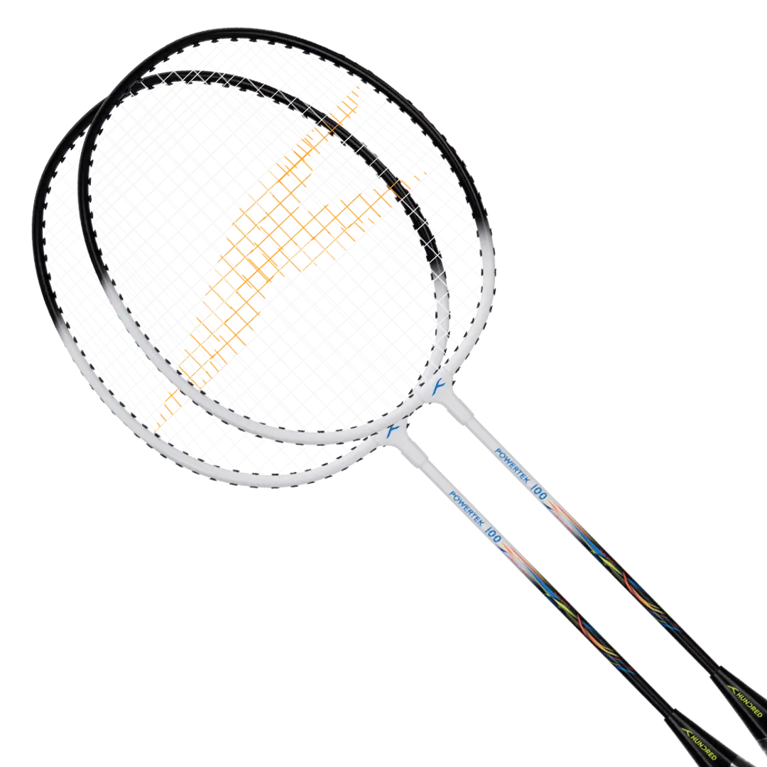 Hundred Powertek 100 Badminton Racket (Set of 2)