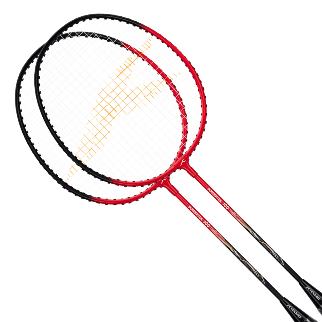 Hundred Powertek 100 Badminton Racket (Set of 2)