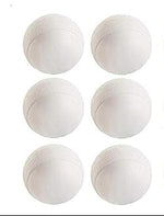 Hard Plastic Cricket Ball White 80 grams (Pack of 6)