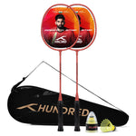 Hundred Powertek Star Badminton Racket With Shuttle Cock (Set of 2)