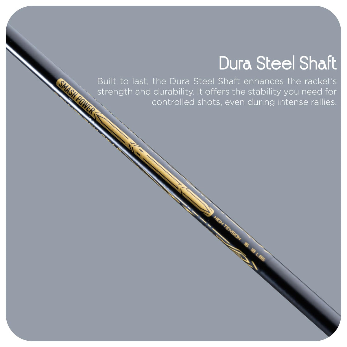 Hundred Powertek Star Badminton Racket With Shuttle Cock (Set of 2)