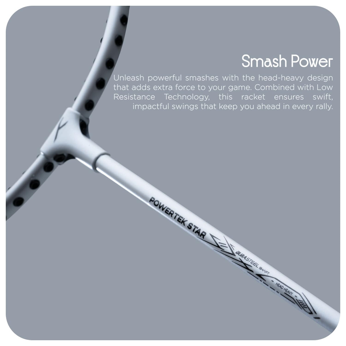 Hundred Powertek Star Badminton Racket With Shuttle Cock (Set of 2)