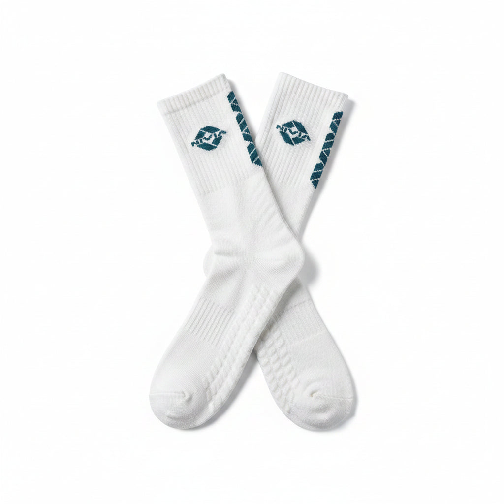 Nivia Court Bamboo No Skid Socks (White)