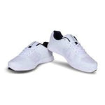 Nivia Hawks 2.0 Training Shoes on a gym floor, featuring a lightweight design and breathable mesh upper.