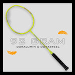 Hundred Powertek 200 badminton racket designed for quick swing control.