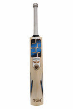 SS GG Smacker SH Cricket Bat made from high-grade willow, showcasing its extended handle and thick blade profile.