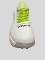 Gowin Cricket Shoes Turf Pro with studded sole and breathable upper design, displayed on artificial turf ground.