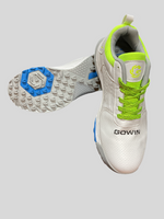 Gowin Cricket Shoes Turf Pro with studded sole and breathable upper design, displayed on artificial turf ground.