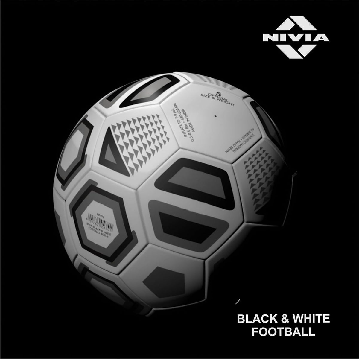 Nivia Black & White Football 32 P