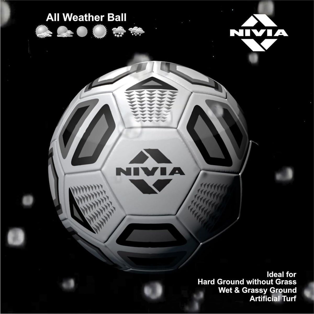 Nivia Black & White Football 32 P