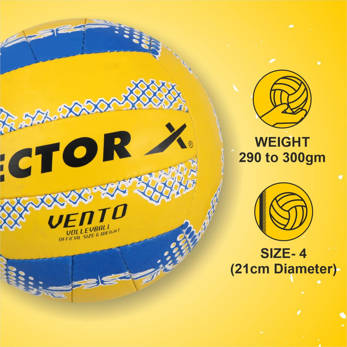 Vector-X Volleyball H/S Vento -18P (Yellowl/Blue)