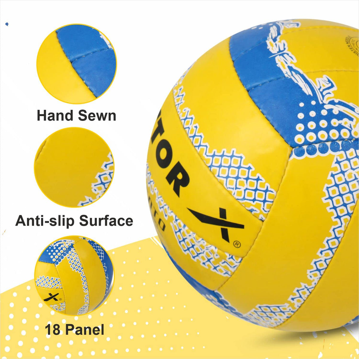 Vector-X Volleyball H/S Vento -18P (Yellowl/Blue)