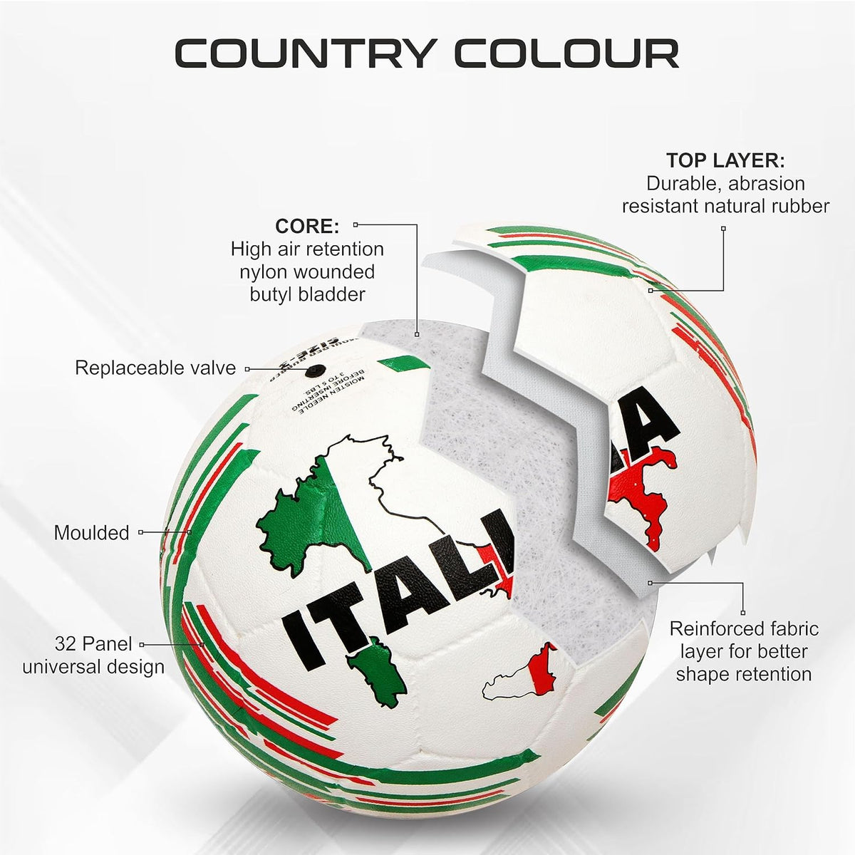 NIVIA Country Color Football No 05