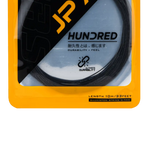 Hundred-JP 70 badminton string fitted on a racket, showcasing high tension and durable quality.