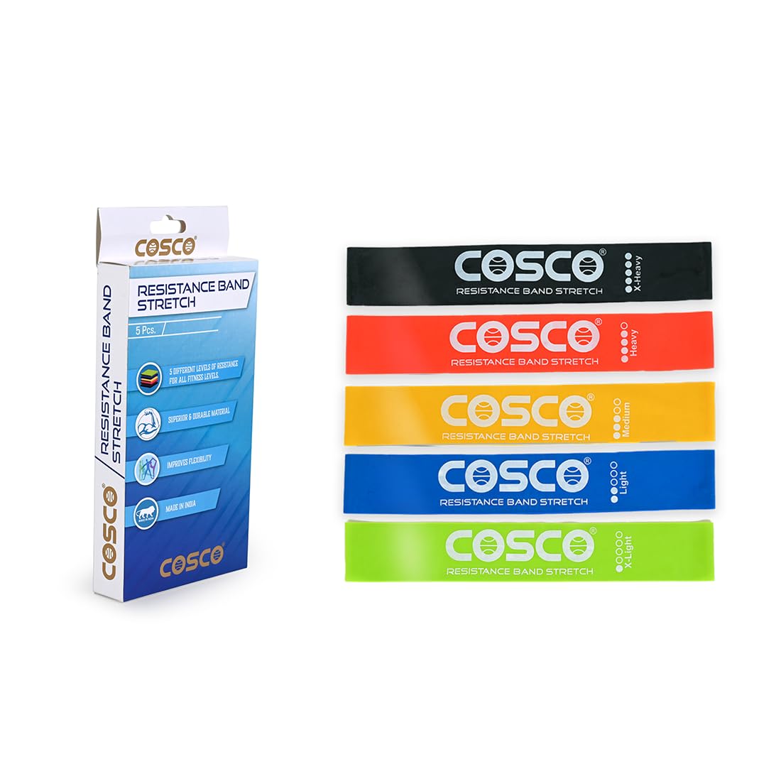 Resistance Band Set - STRETCH (Set of 5 Bands)