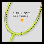 Hundred Powertek 200 badminton racket designed for quick swing control.