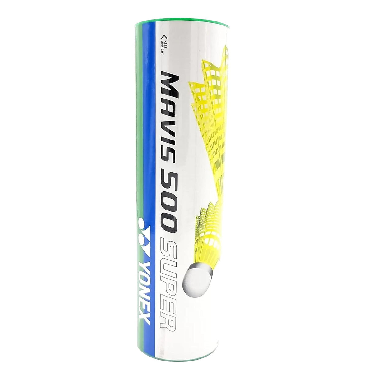 Yonex Mavis 500 Super Nylon Shuttlecock, Yellow (Pack Of 6)