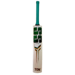 Close-up view of the SS Sky Stunner EW Cricket Bat featuring a balanced pickup design and premium English willow blade.