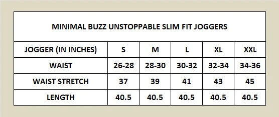 Minimal Buzz Unstoppable Slim Fit Joggers YT009